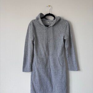 Grey Midi Sweater Dress with Pockets in Small